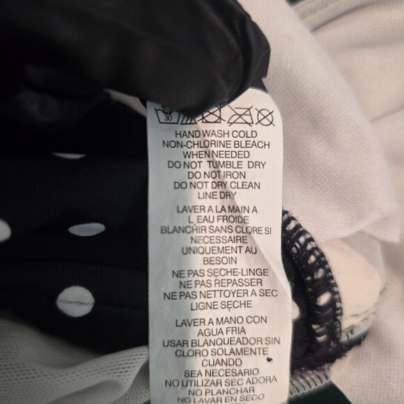 Lauren Ralph Lauren One Piece Swim Dress Women 18W Black Polka Dot Cross Strap - Picture 9 of 12